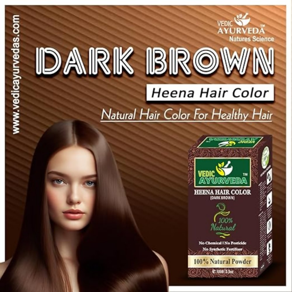VedicAyurveda Dark Brown Hair Color | Grocsy