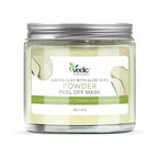 Vedic Naturals Green Clay With Aloe Vera Powder Peel Off Mask | Grocsy