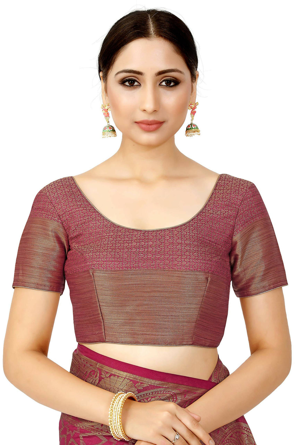 Mimosa Women's Pink Patola Art Silk Saree | Grocsy