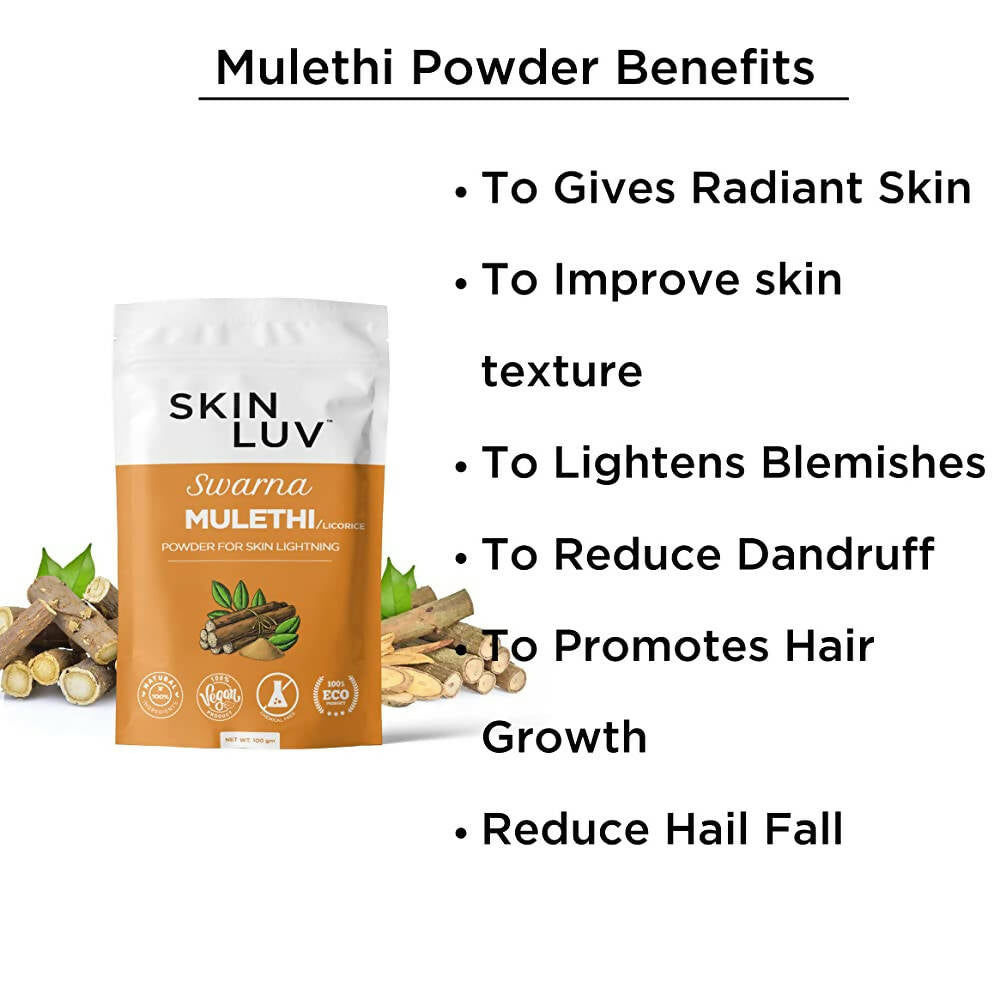 SkinLuv Swarna Mulethi / Licorice Powder For Skin Lightening | Grocsy