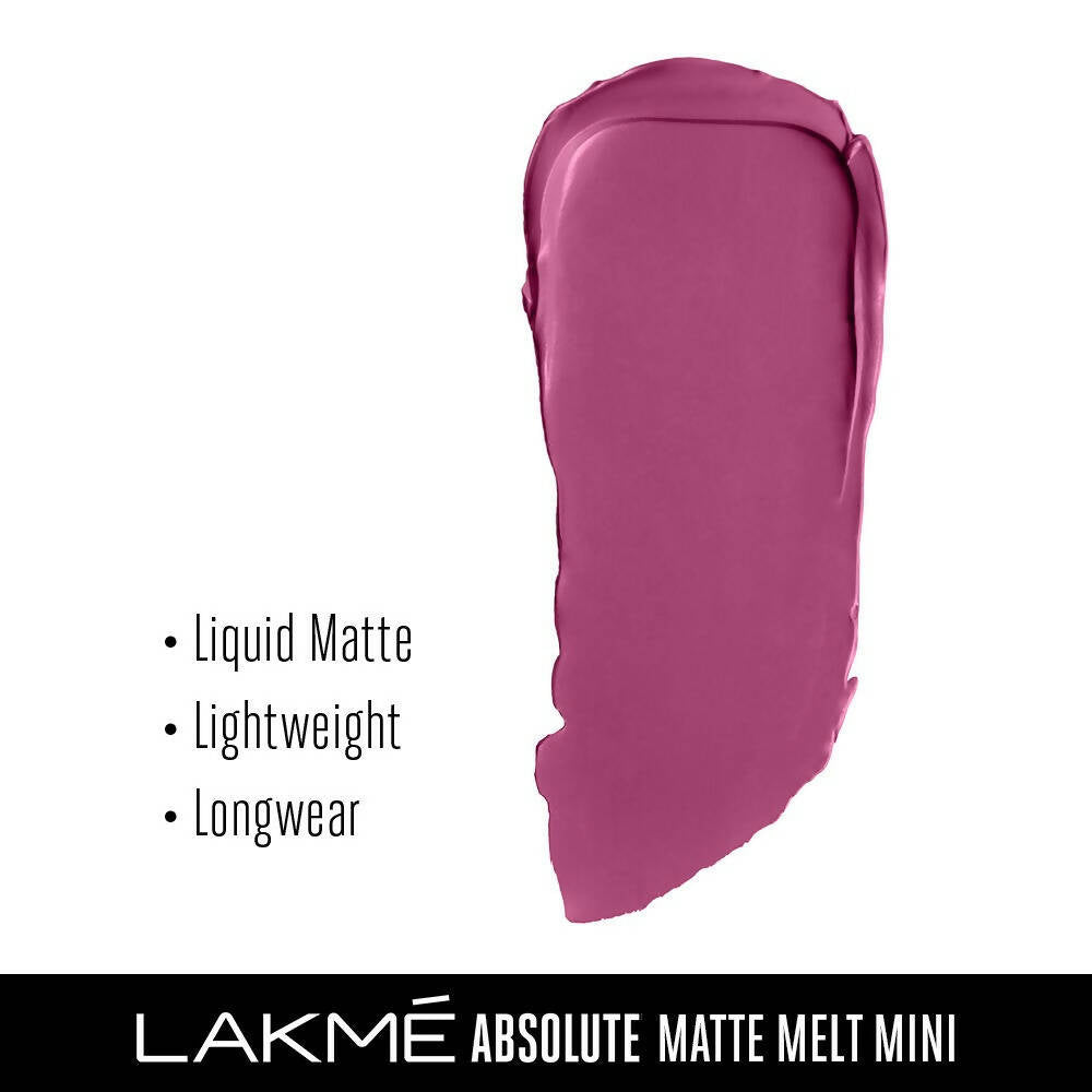 Lakme Absolute Matte Melt Mini Liquid Lip Color - Nomad Pink | Grocsy