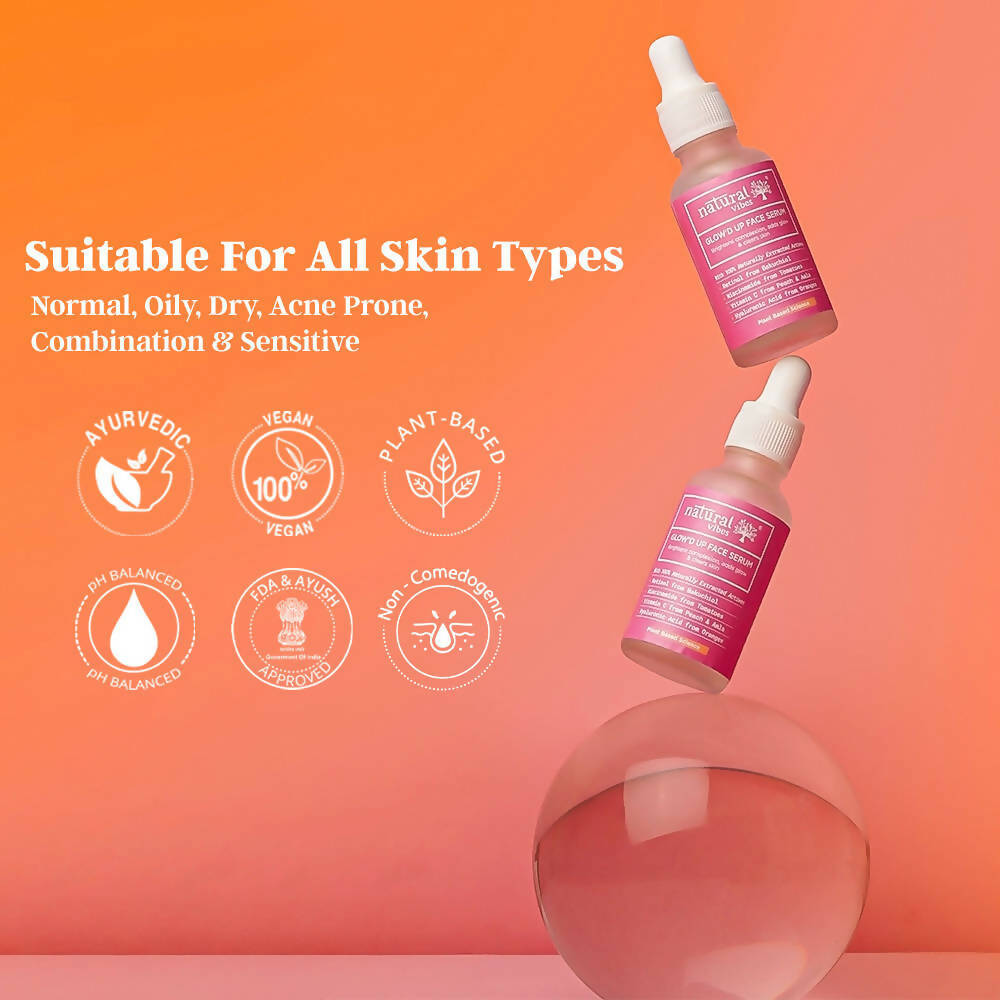 Natural Vibes Glow'd Up Face Serum | Grocsy