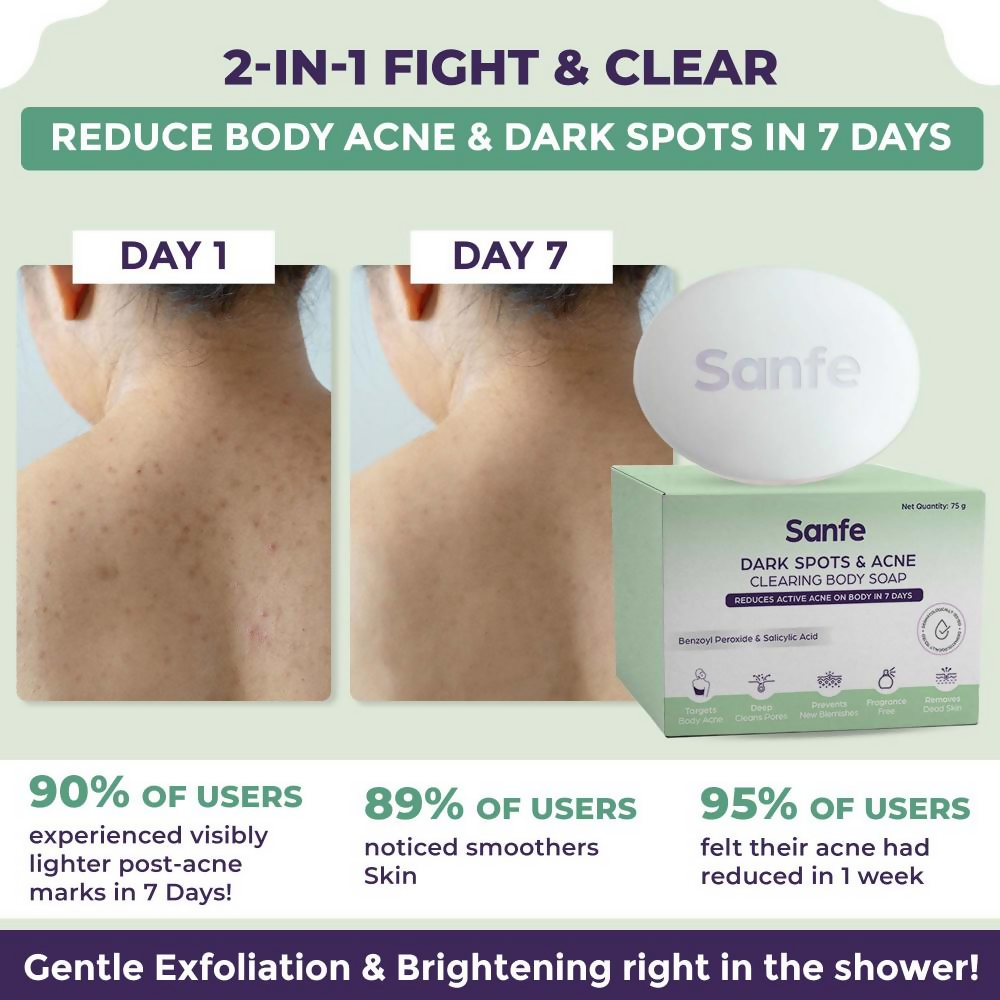 Sanfe Dark Spots & Acne Clearing Body Soap | Grocsy