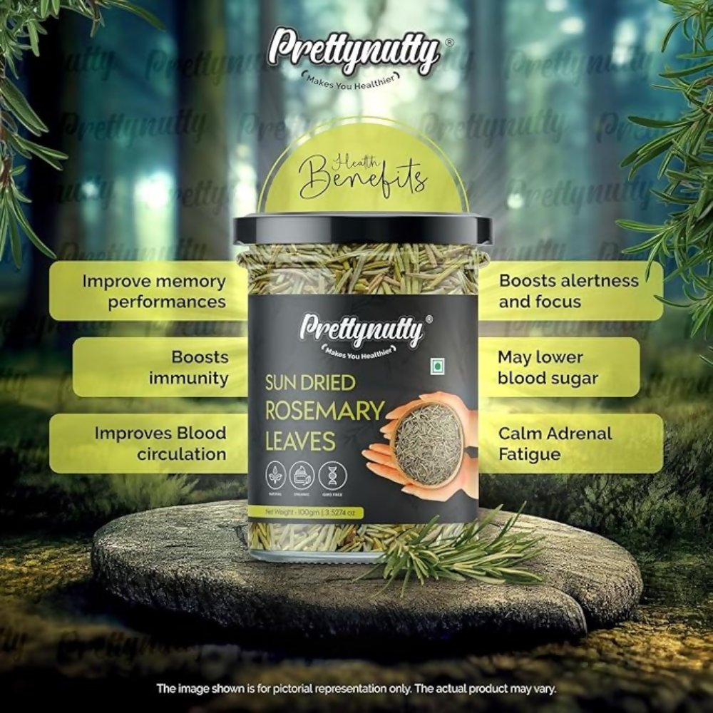 Pretty Nutty 100% Natural Rosemary Dried Leaves | Grocsy