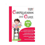 Scholars Insights Comprehension and Cloze Grade 2|English Vocabulary, Grammar Skill Book 2| Ages 7-8 Years | Grocsy