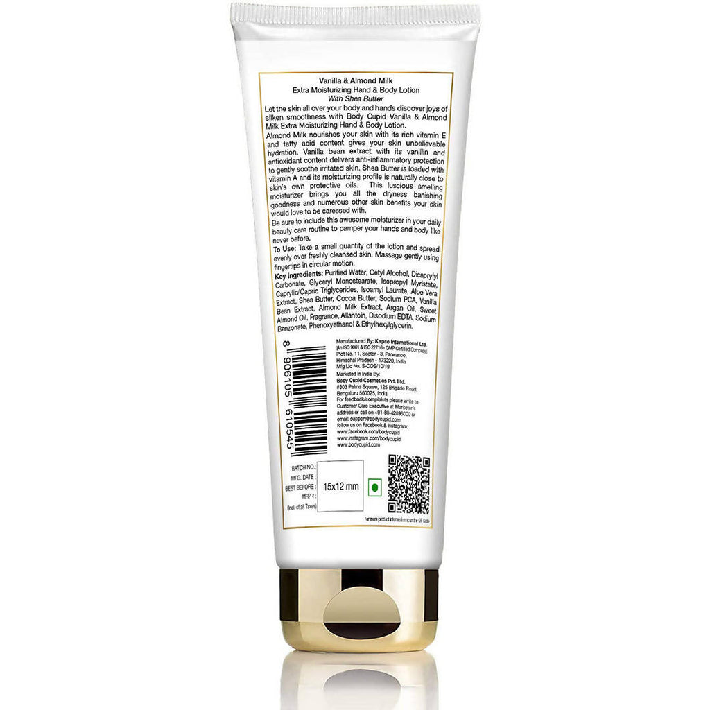 Body Cupid Vanilla and Almond Milk Extra Moisturizing Hand & Body Lotion | Grocsy