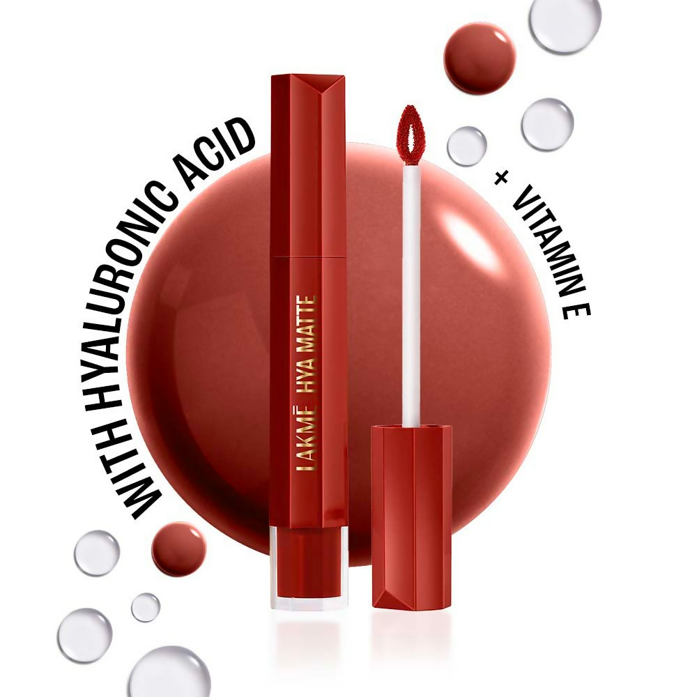 Lakme 9to5 Hya Matte Liquid Lipstick + Hyaluronic Acid - Boss Lady Brick | Grocsy