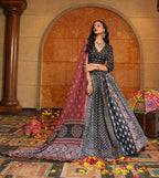 AI Fashion Black Crepe Designer Navratri Wear Lehenga Choli Collection | Grocsy