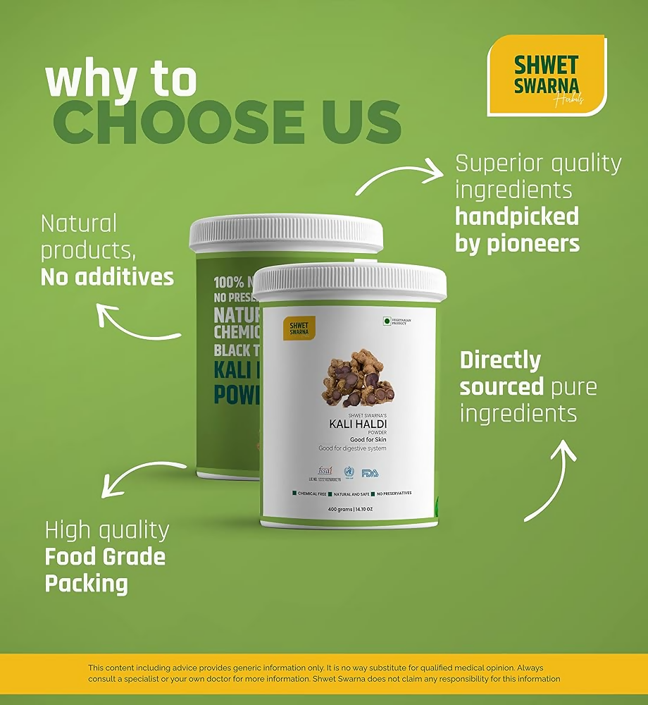 Shwet Swarna Black Turmeric Powder | Grocsy