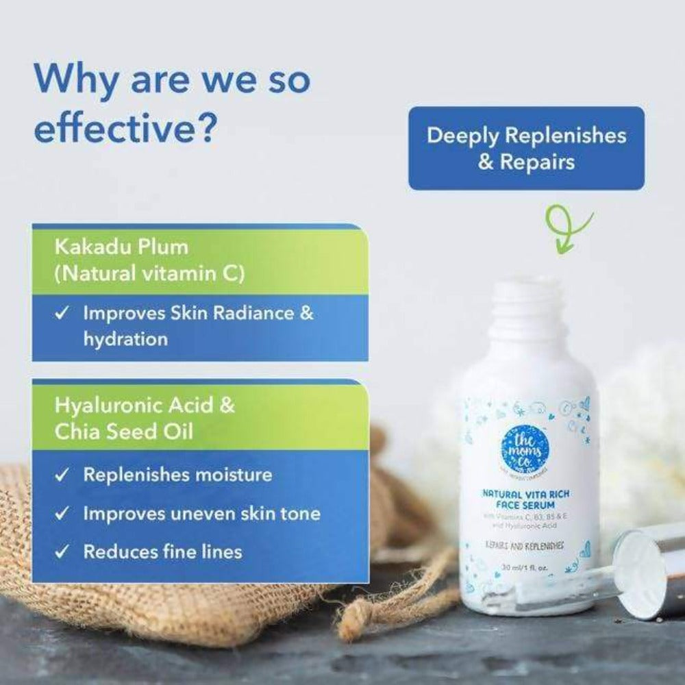 The Moms Co Natural Vita Rich Face Care Regime Kit | Grocsy