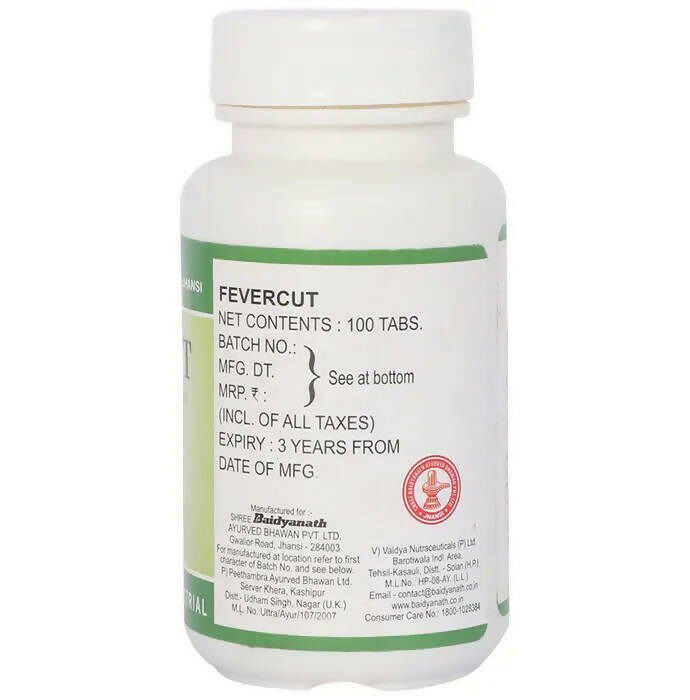 Baidyanath Jhansi Fevercut Tablets | Grocsy