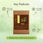 Pyoura Pure Tulsi Powder 100% Natural Hygienically Dried Face Pack For Youthful Clear Skin | Grocsy
