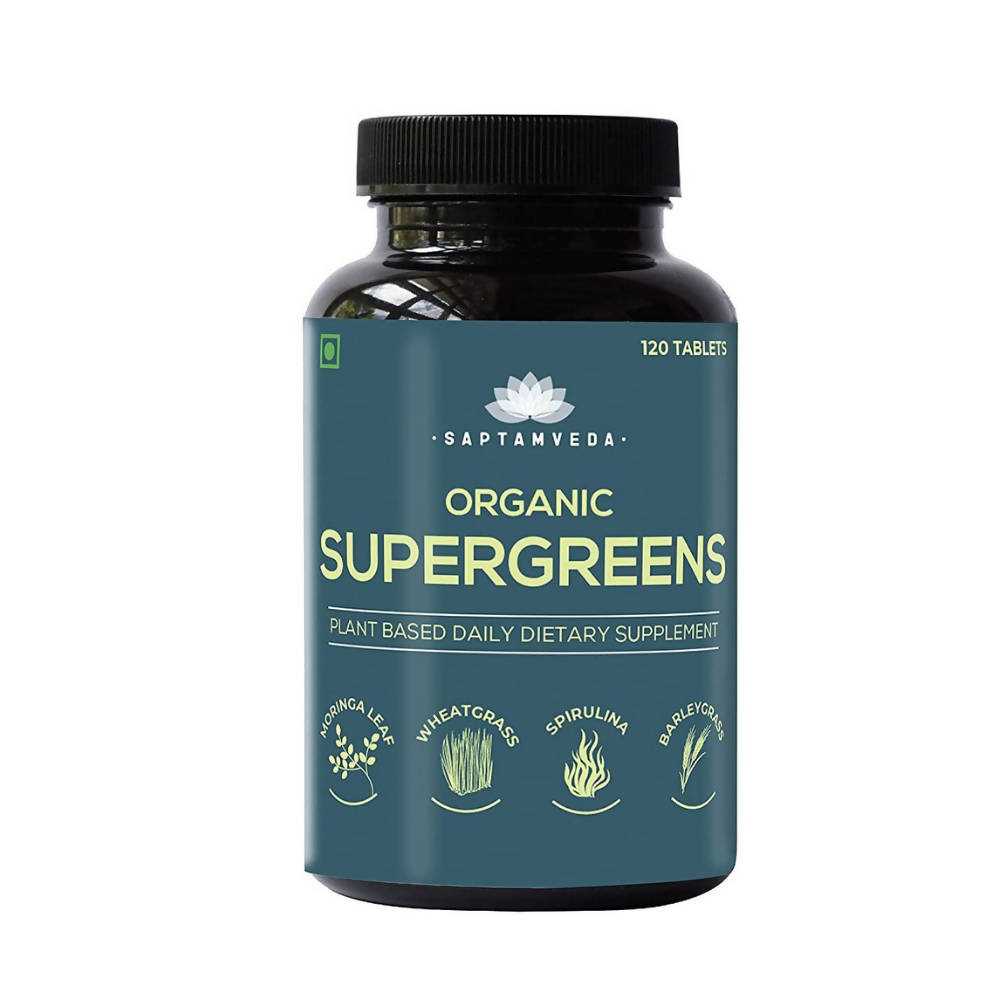 Saptamveda Organic Supergreens Tablets | Grocsy