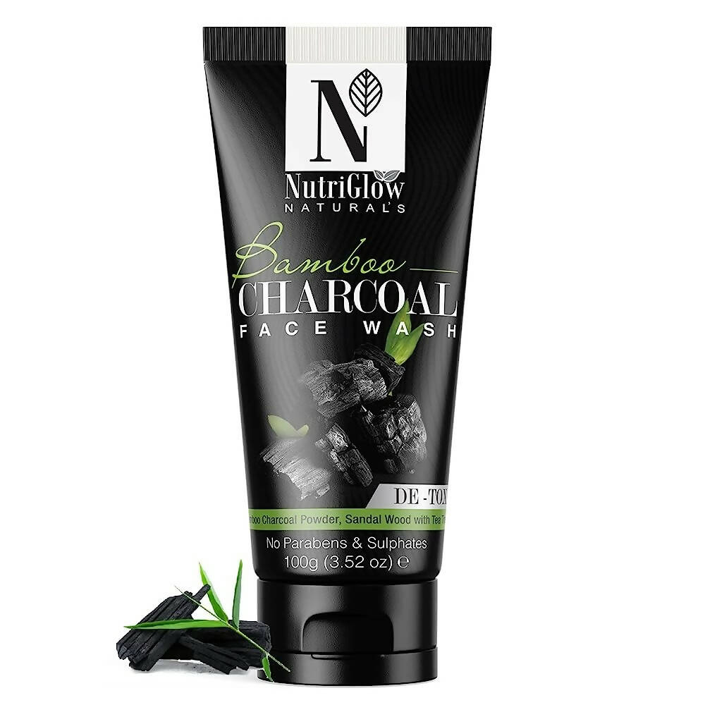 NutriGlow NATURAL'S Bamboo Charcoal Face Wash | Grocsy