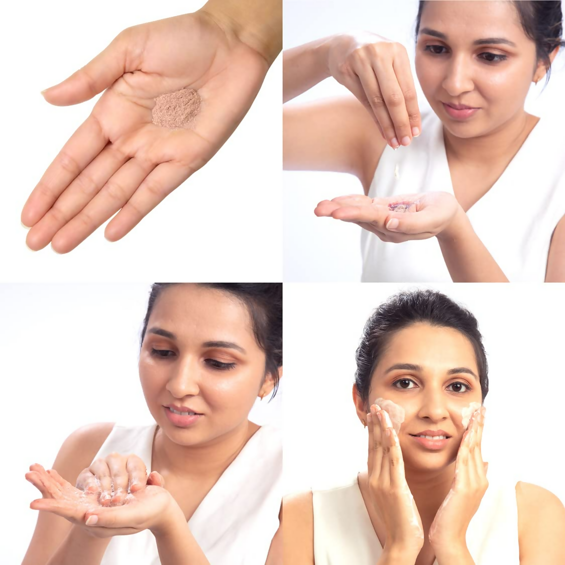 Brillare 100% Natural Rose Powder Face Wash With Anti Ageing Skin Sandalwood & Coconut | Grocsy
