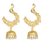 Joban Fashion Women Matte Gold Brass Jhumka | Grocsy