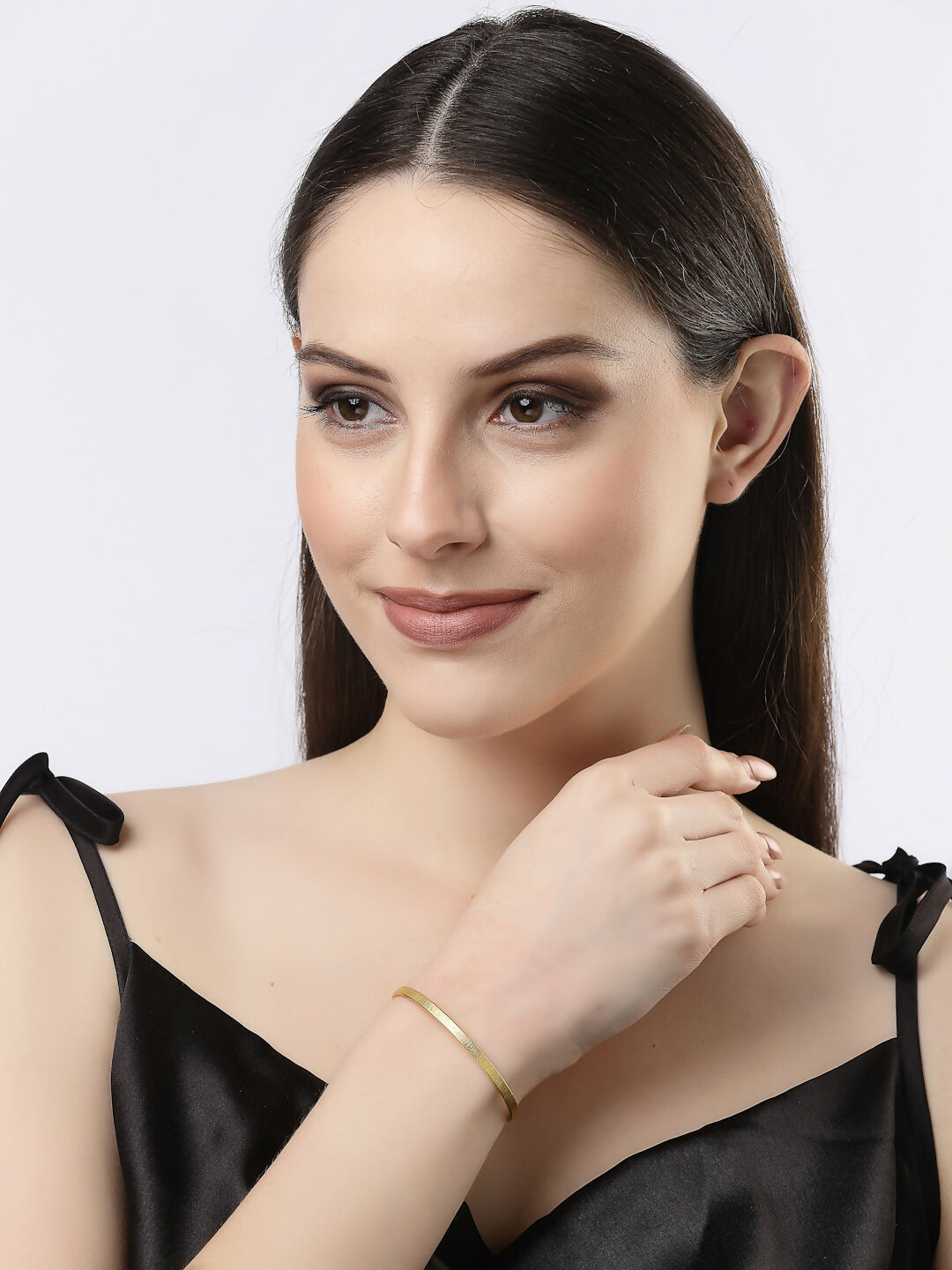 NVR Women Gold-Polished Western Cuff Bracelet | Grocsy