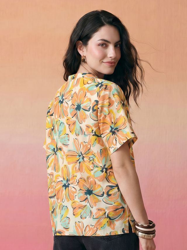 Janasya Multi Straight Cotton Top | Grocsy