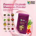 Lakshmi Krishna Naturals Banana Organic Shampoo Powder | Grocsy