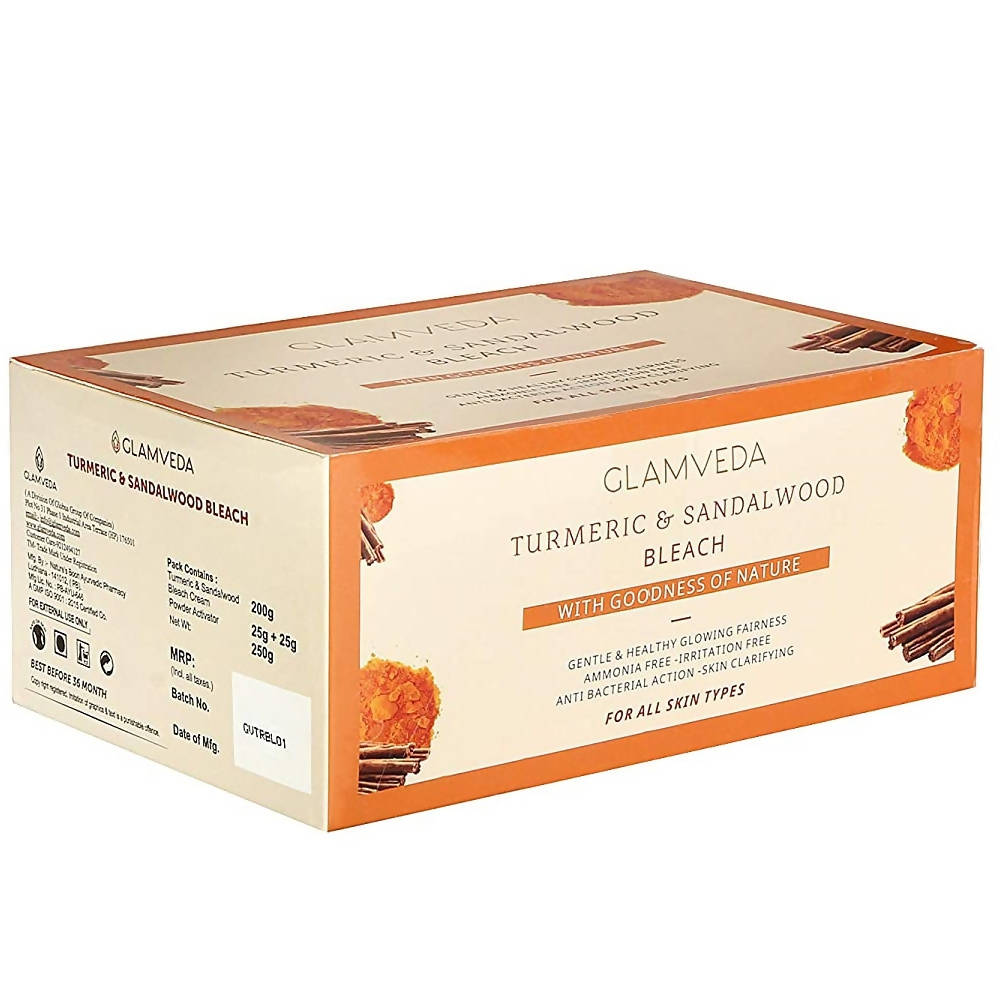 Glamveda Turmeric & Sandalwood Face & Body Bleach Creme | Grocsy