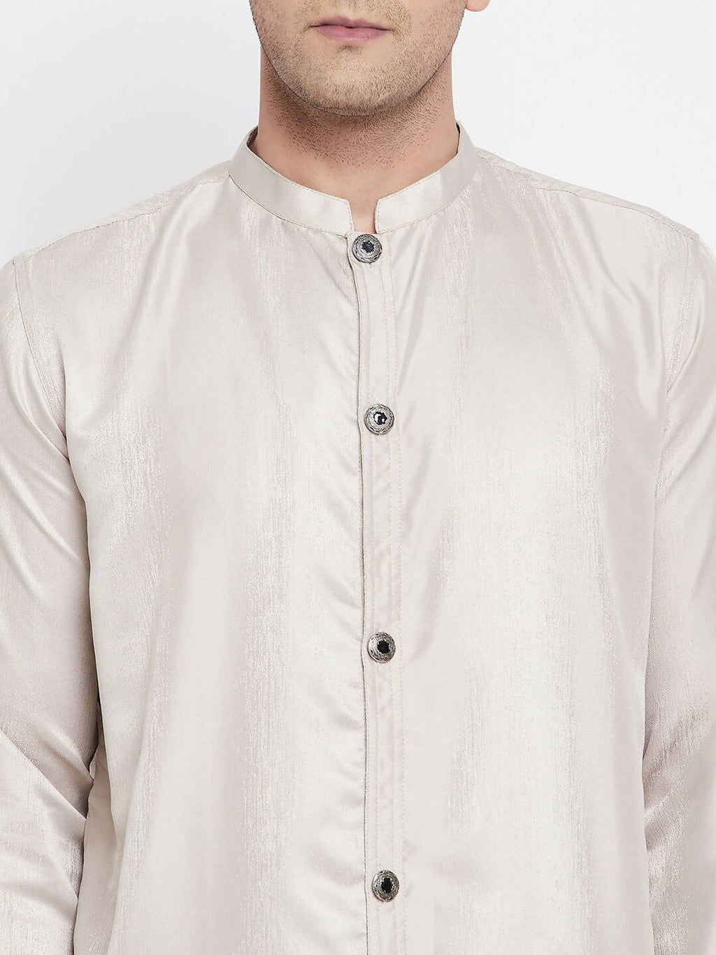 Even Apparels Beige Rayon Men's Sherwani Kurta With Open Front | Grocsy