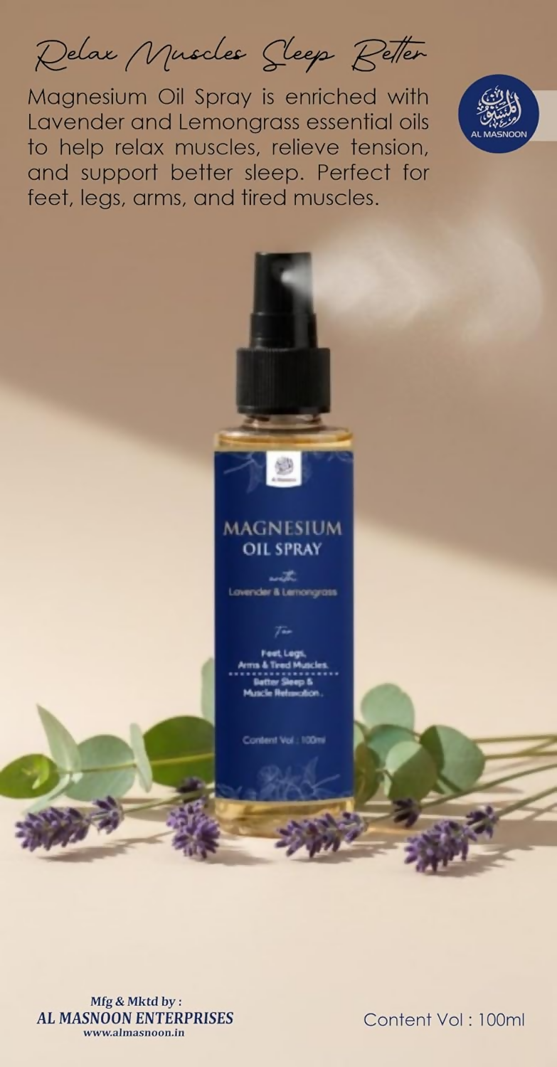 Al Masnoon Magnesium Oil Spray for Better Sleep & Muscle Relaxation | Grocsy