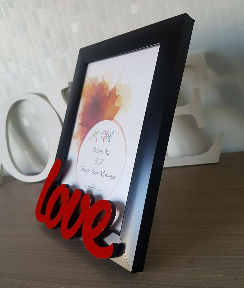 Art Street - Love Table Photo Frame Red & Black For Valentine's Day Gift | Grocsy