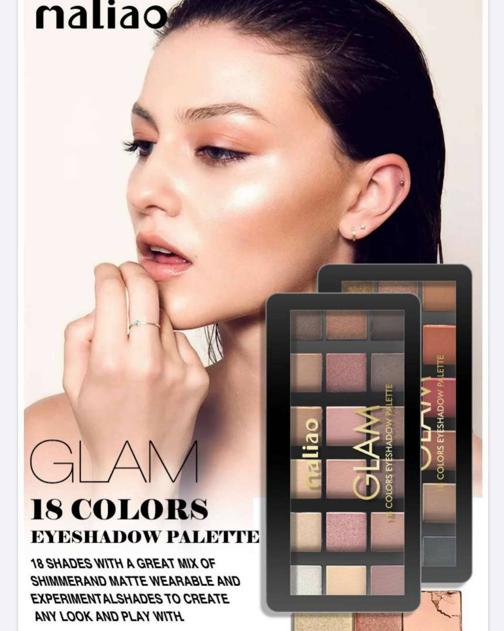 Maliao Professional Matte Look Glam 18 Colors Eyeshadow Palette | Grocsy