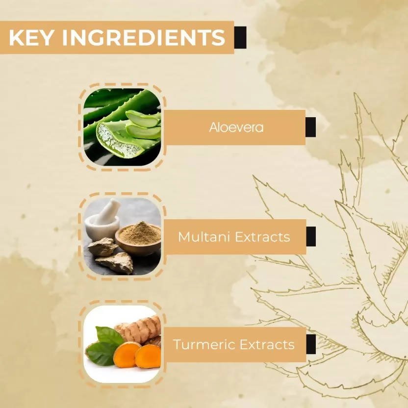 Ae Naturals Pure Aloevera Gel With Multani Mitti And Turmeric Extract | Grocsy