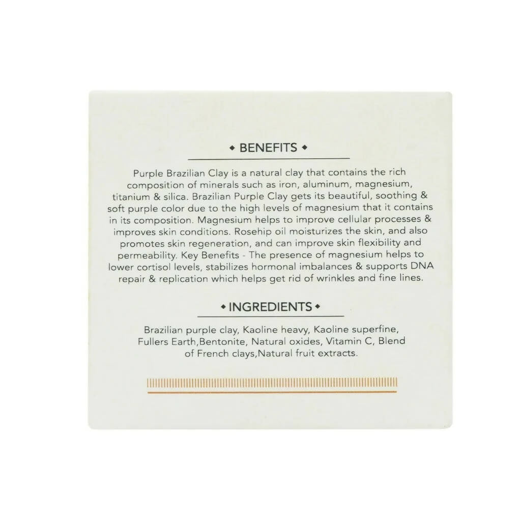 Februus Organics Brazilian Purple Clay & Rosehip Facial Pack | Grocsy