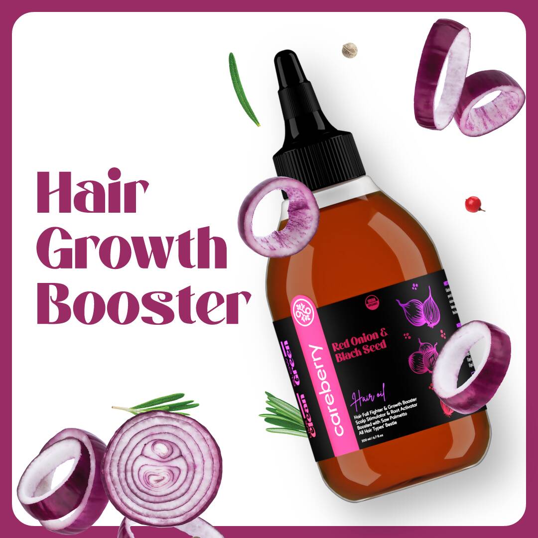 Careberry 100% Organic Red Onion & Black Seed Extract Oil | Grocsy