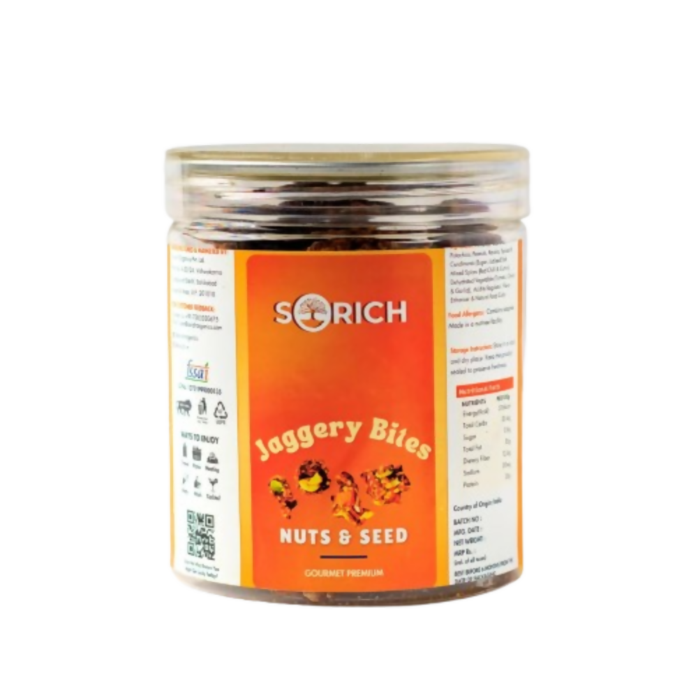 Sorich Organics Jaggery Nut & seed Bites – A Wholesome, Natural & Guilt-Free Sweet | Grocsy