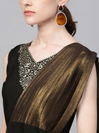 Ahalyaa Black Crepe Dress | Grocsy
