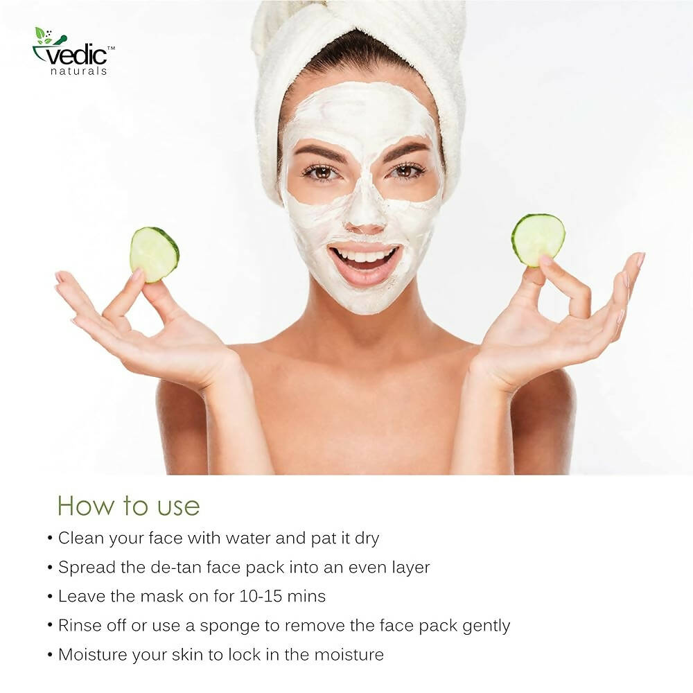 Vedic Naturals De Tan Clay Face Wash | Grocsy