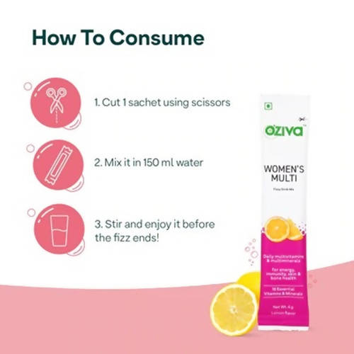 OZiva Women's Multivitamins Fizzy Drink Mix | Grocsy