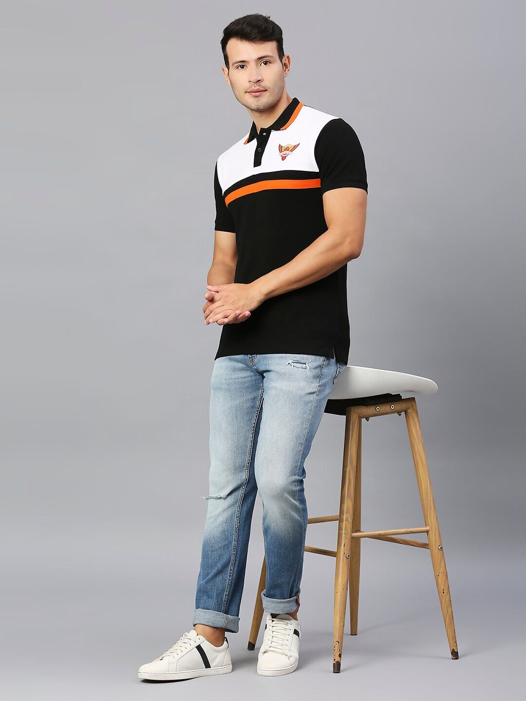 Fancode Sunrisers Hyderabad Logo Print Cotton IPL T-shirt | Grocsy