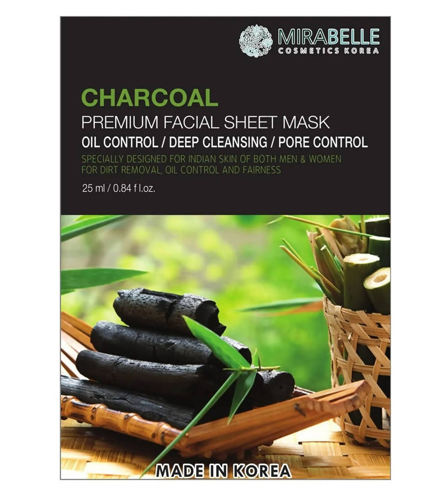 Mirabelle Korea Charcoal Premium Facial Sheet Mask | Grocsy