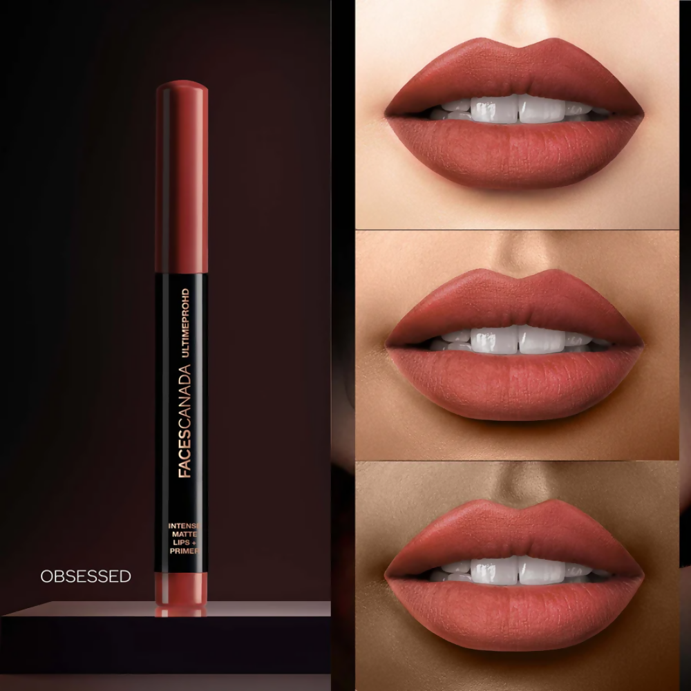 Faces Canada Ultime Pro HD Intense Matte Lips + Primer - Obsessed 15 | Grocsy