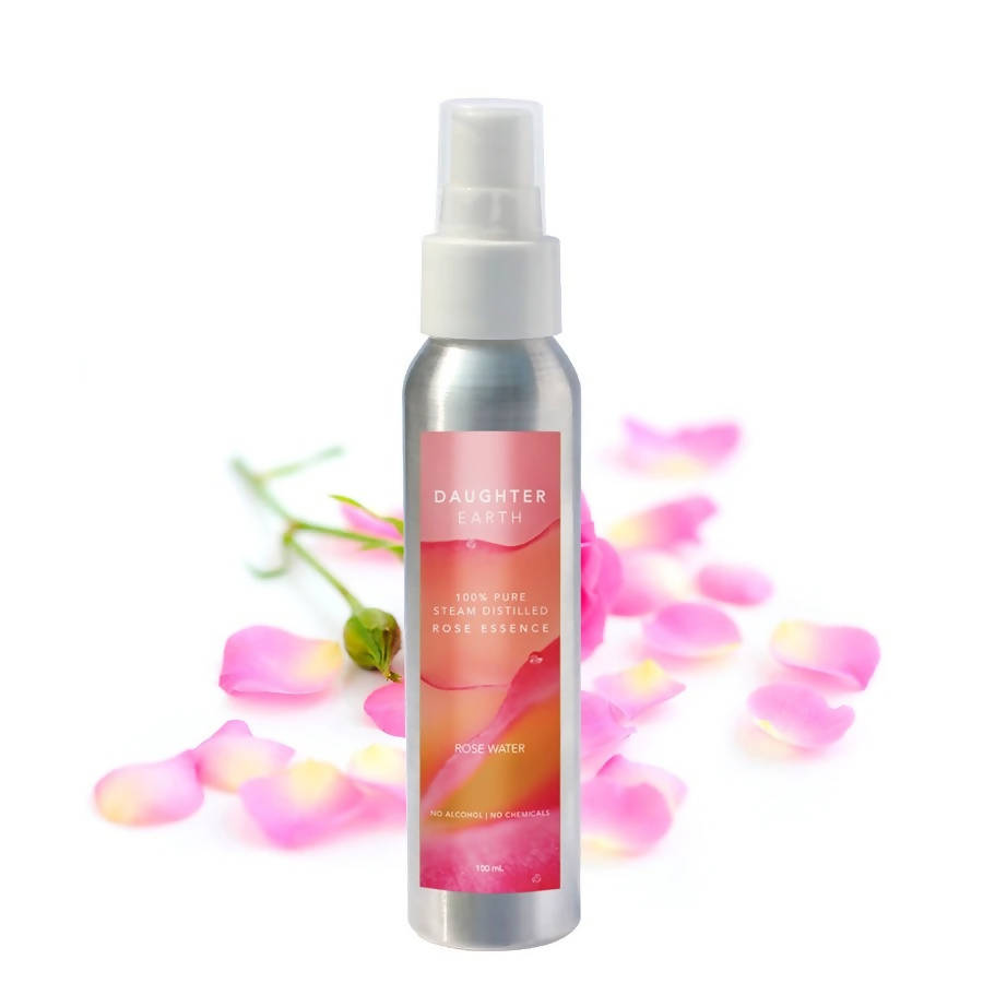 Daughter Earth Rose Water - 100% Pure Steam Distilled Rose Essence | Grocsy
