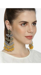 Mominos Fashion Beautiful Silver & Gold Earrings with Jhumkas Design