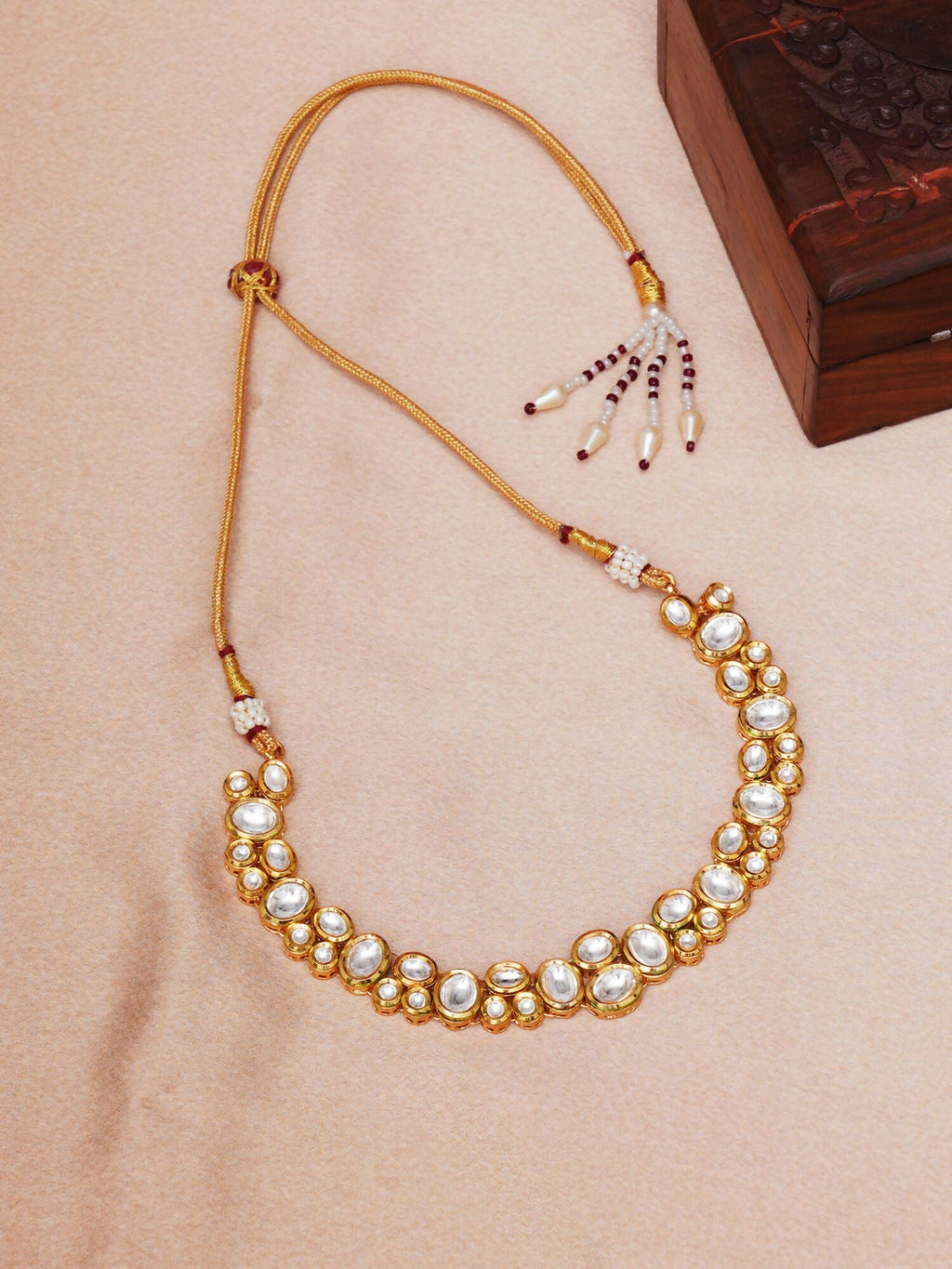 Kundan Neckpiece (Gold) - Ruby Raang | Grocsy