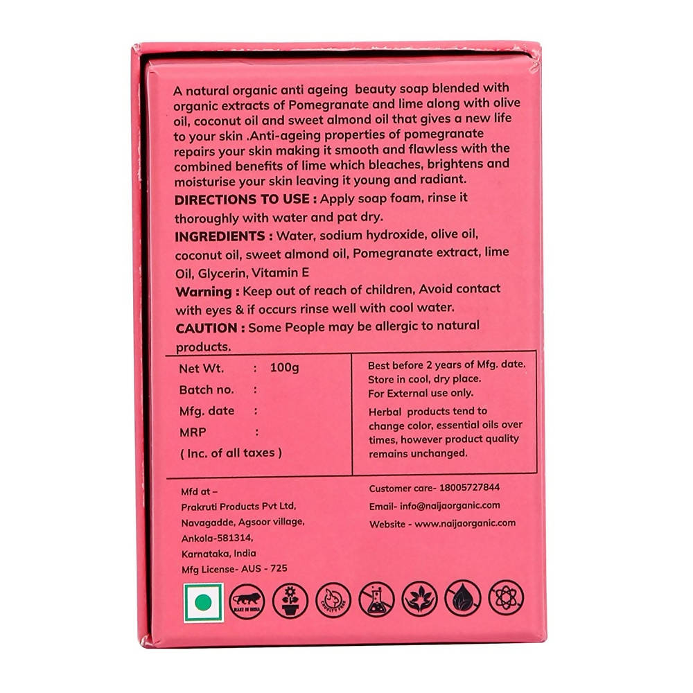 Naija Pomegranate & Lime Antiageing Soap | Grocsy