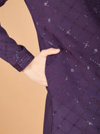 Vastranavya Dusty Purple Exclusive Festival Wear Viscose Silk Thread & Sequence Embroidered Work Kurta with Dupatta | Grocsy