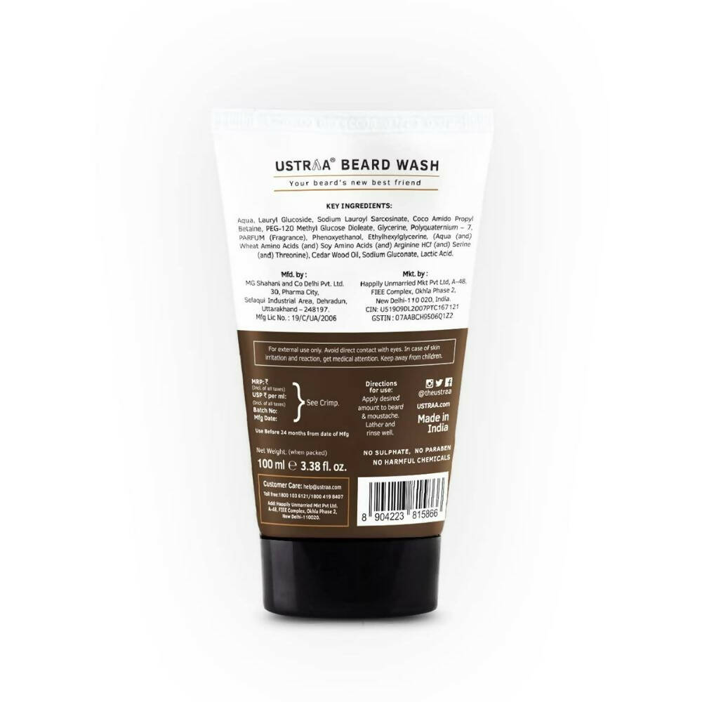Ustraa Beard Wash (Woody) | Grocsy