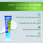 VI-JOHN Dermatologically Tested Vitamin-E enriched Anti Bacterial Lime & Lemon Shaving Cream | Grocsy