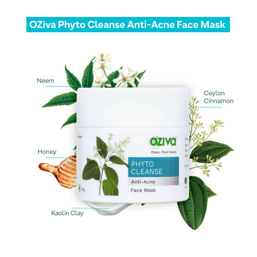 OZiva Phyto Cleanse Anti-Acne Face Mask | Grocsy