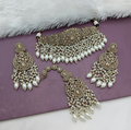 Joban Fashion Cream Alloy Choker Set | Grocsy