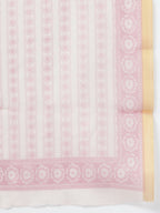 Myshka Women Peach-Coloured White Floral Printed Kurta with Sharara With Dupatta Set | Grocsy