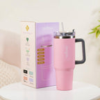 Nestasia Tumbler with Handle Straw & Lid - 1.2L (Pink) | Grocsy