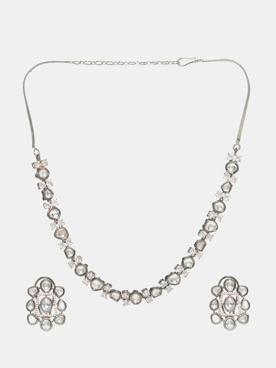 Stone Neckpiece with Studs- Ruby Raang | Grocsy